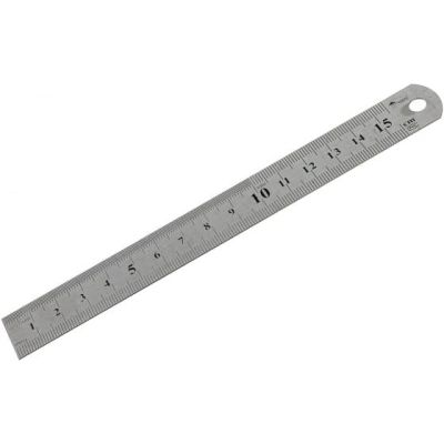 Линейка двусторонняя мет. 150мм Hobbi 15-6-015 в Твери