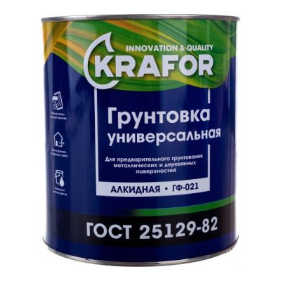 Грунт ГФ-021 серый 2,7кг (6) Krafor в Твери