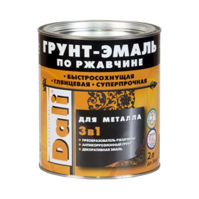 Грунт-эмаль по ржавчине DALI 3в1 красная (RAL 3001) 2л (3) Рогнеда в Твери
