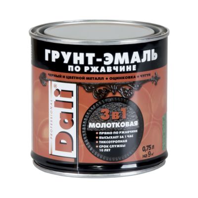 Грунт-эмаль по ржавчине DALI 3в1 молотковая бронзовая 0,75л (6) Рогнеда в Твери