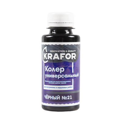 Колер универсальный №21 черный 100мл (6/108) "Krafor" в Твери