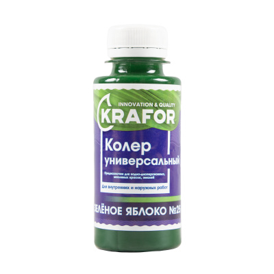 Колер универсальный №25 зеленое яблоко 100мл (6/108) "Krafor" в Твери