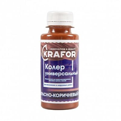 Колер универсальный №8 красно-коричневый 100мл (6/108) "Krafor" в Твери