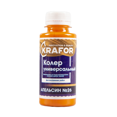 Колер универсальный №26 апельсин 100мл (6/108) "Krafor" в Твери