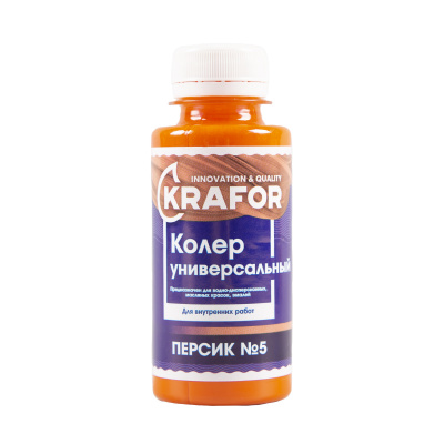 Колер универсальный №5 персик 100мл (6/108) "Krafor" в Твери