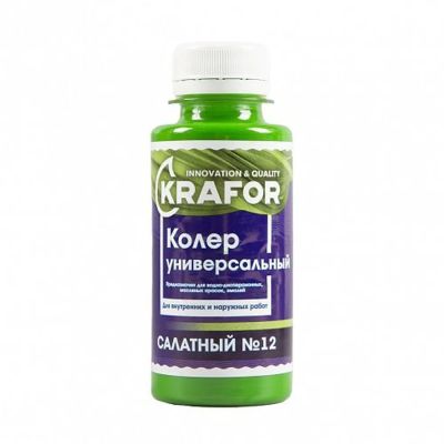 Колер универсальный №12 салатный 100мл (6/108) "Krafor" в Твери