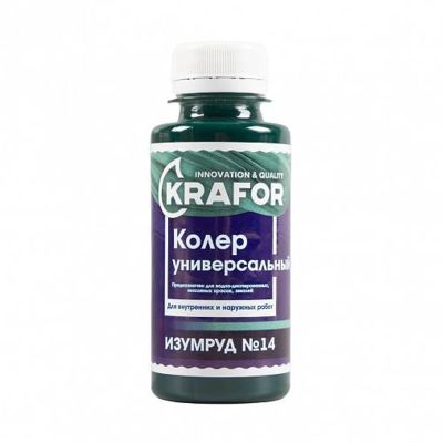Колер универсальный №14 изумруд 100мл (6/108) "Krafor" в Твери