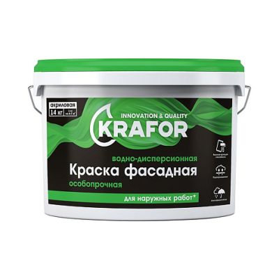 Краска В/Д фасадная 14кг (1) Krafor (салат) в Твери