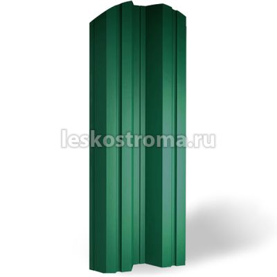 Штакетник М полукруглый 130х1500 оц 0.40 (RAL 6005) в Твери