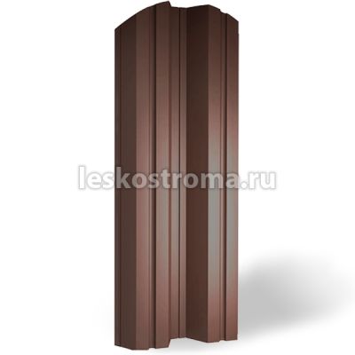 Штакетник М полукруглый 130х1800 оц 0.40 (RAL 8017) в Твери