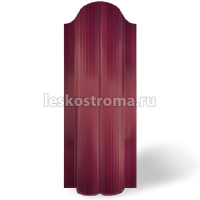 Штакетник П полукруглый 130х1500 оц 0.40 (RAL 3005) в Твери