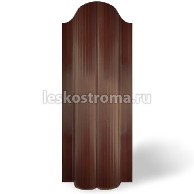 Штакетник П полукруглый 130х1500 оц 0.40 (RAL 8017) в Твери