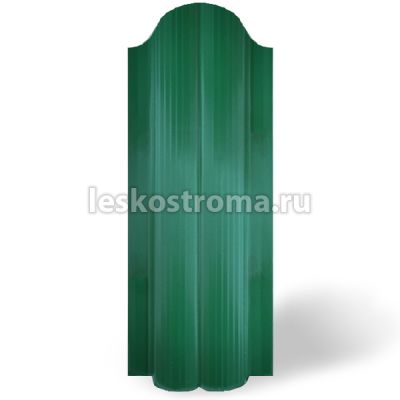 Штакетник П полукруглый 130х1500 оц 0.40 (RAL 6005) в Твери