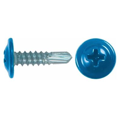 Саморез с прессшайбой сверло 4,2*25 RAL (5005) ярко-синий в Твери