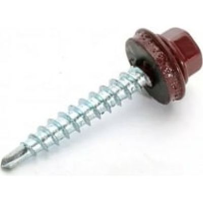 Саморез кровельный 4,8*29 RAL (3011) красно-коричневый в Твери