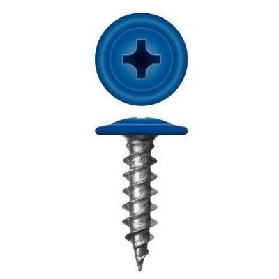 Саморез с прессшайбой острый 4,2*16 RAL (5005) ярко-синий в Твери