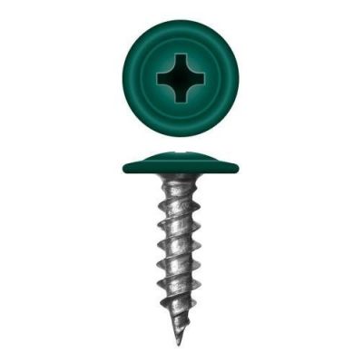 Саморез с прессшайбой острый 4,2*25 RAL (6005) темно зеленый в Твери